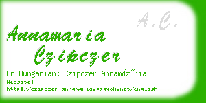 annamaria czipczer business card